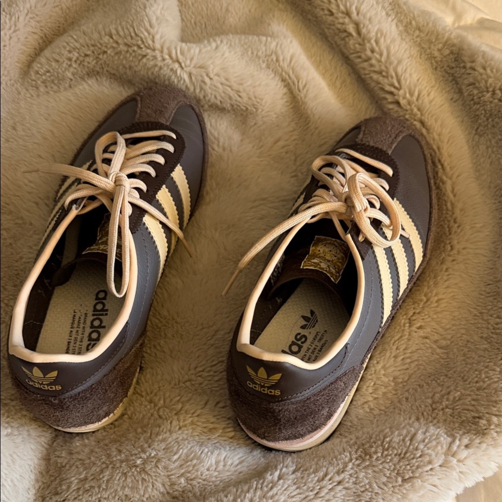 Adidas Women's Chocolate and Beige Sneakers